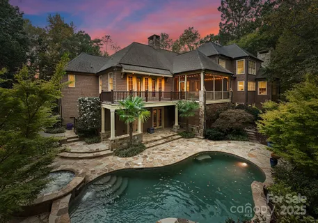 a house with river in front of it