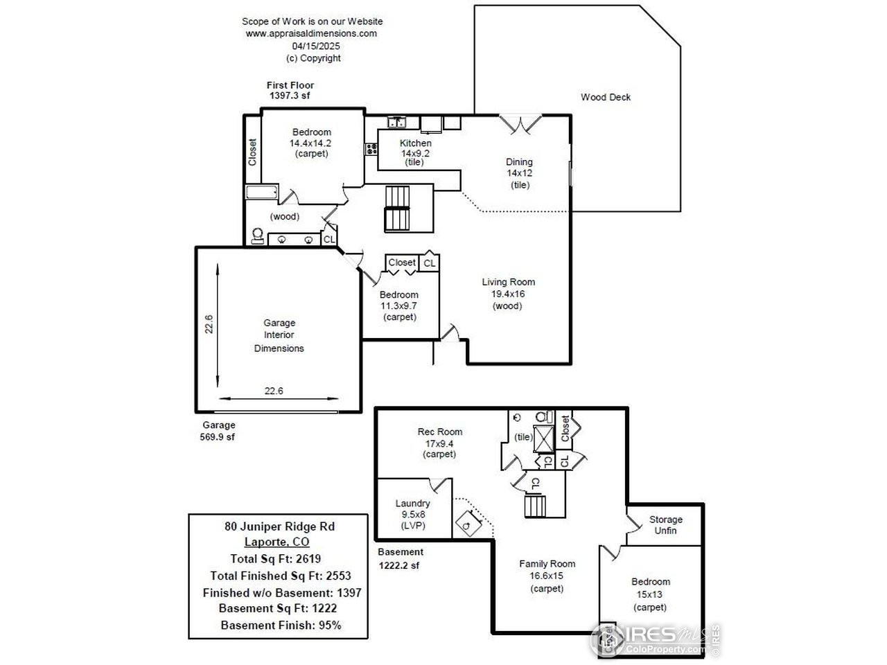80 Juniper Ridge Road Laporte, CO 80535 - Photo 38 of 39 Home Floor Plan