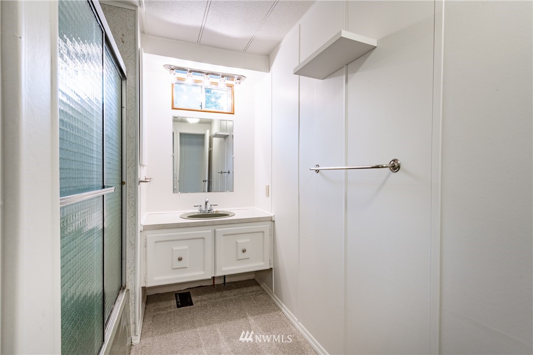 3177 Creasey Road Custer, WA 98240 - Photo 22 of 38 a bathroom with a tub sink vanity and a mirror