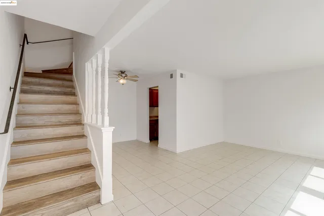 a view of an entryway with staircase