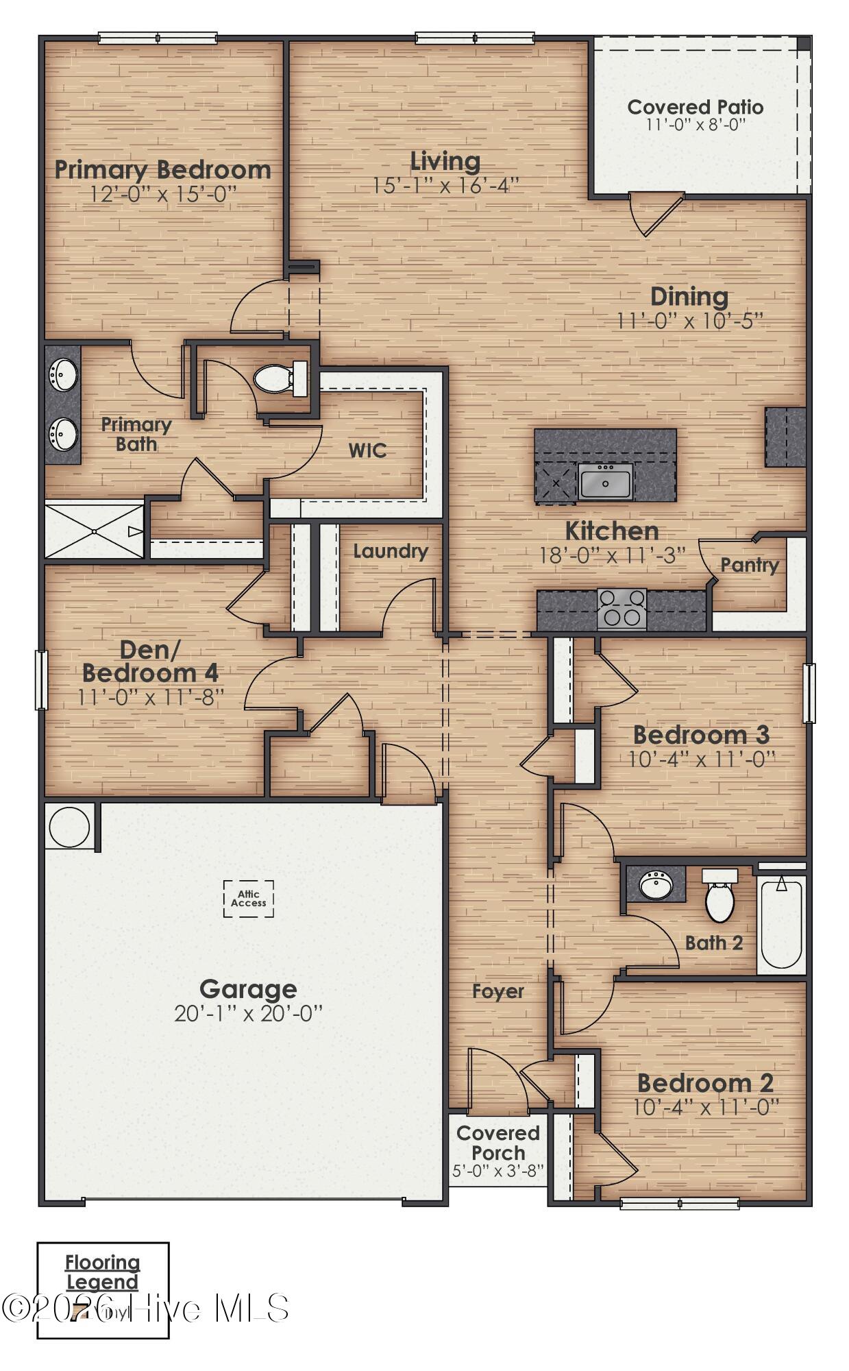 5337 Areca Road, Unit LOT 422 Castle Hayne, NC 28429 - Photo 44 of 44 cali Floorplan