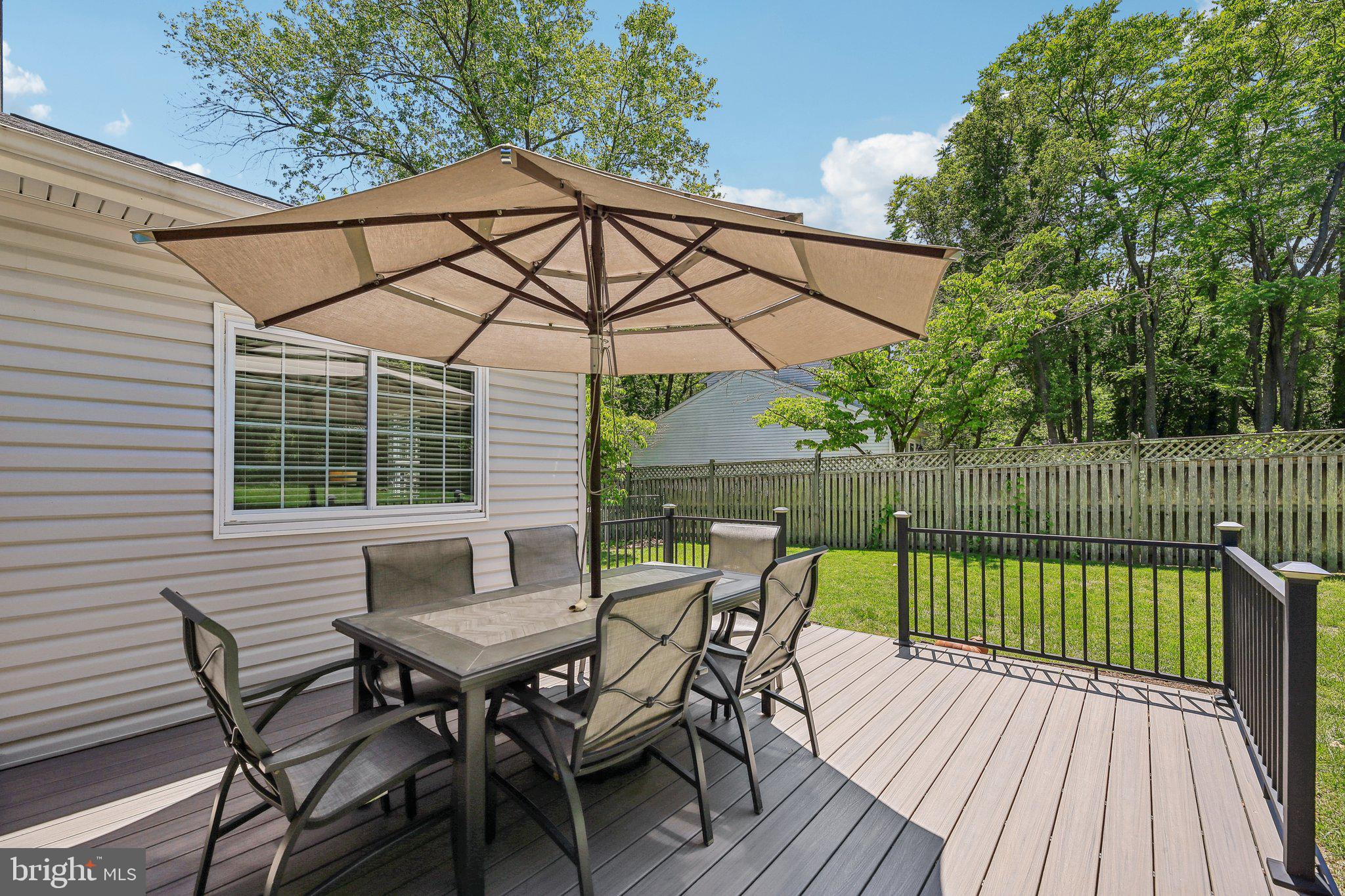 9202 Stone Spring Lane Pasadena, MD 21122 - Photo 39 of 43 a view of a deck with furniture and a backyard