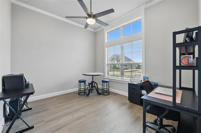 a view of livingroom with furniture and wooden floor