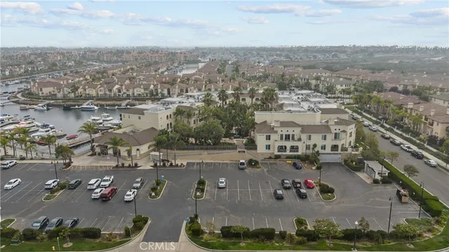 an aerial view of a residential building