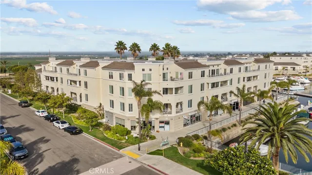 a view of a large building with a lake view