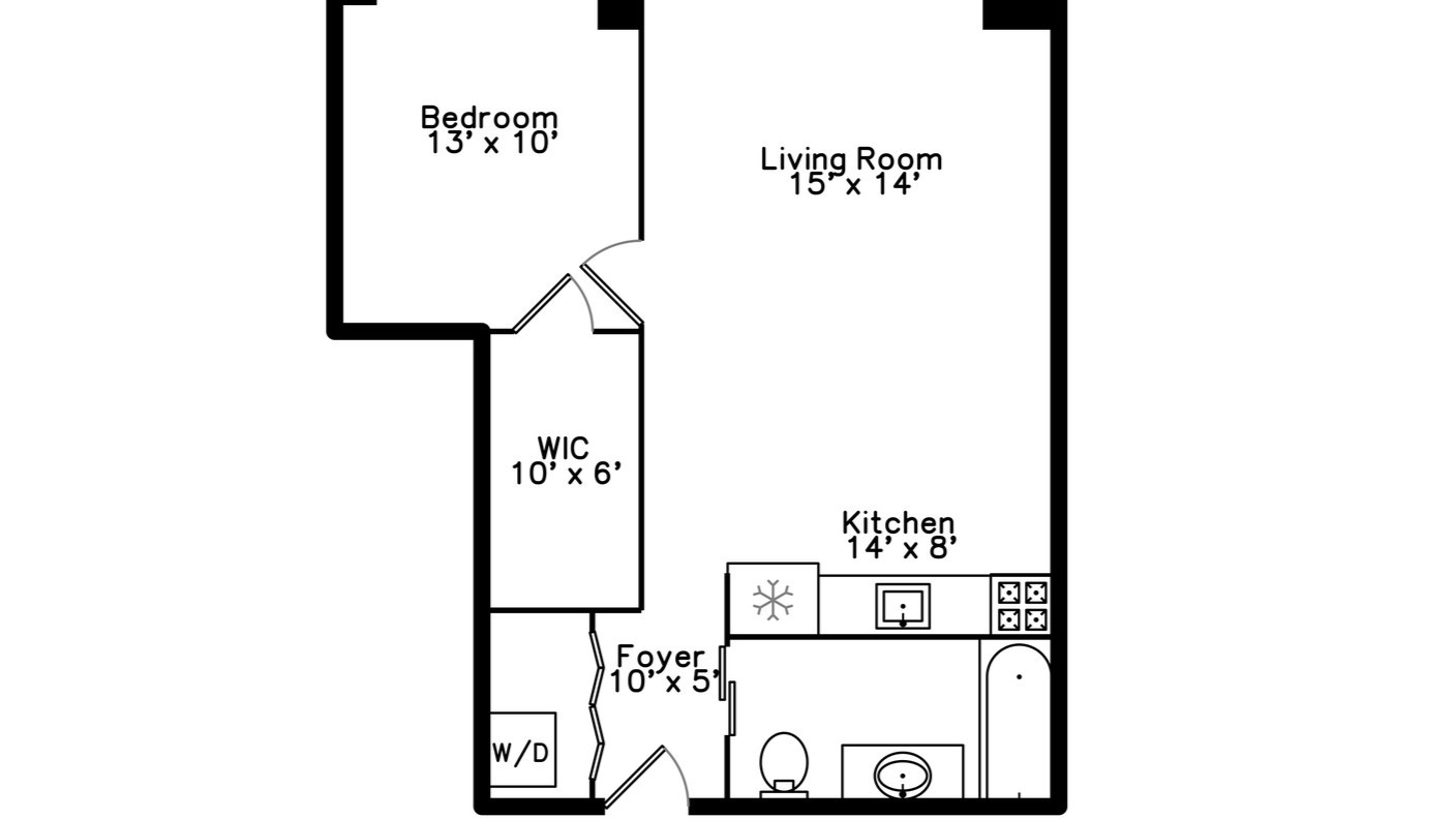 659 West Randolph Street, Unit 510 Chicago, IL 60661 - Photo 10 of 10 a picture of floor with a bathroom and a sign