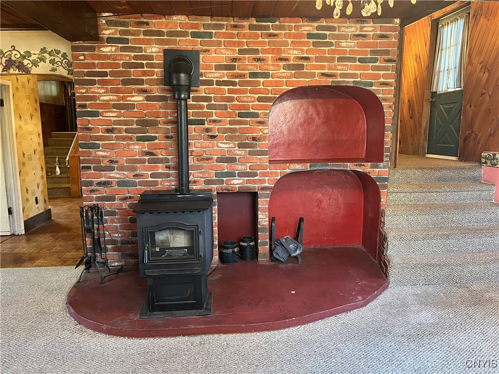 2810 Southside Road Frankfort, NY 13340 - Photo 15 of 46 Pellet Stove sits between Living Rm & Dining Rm