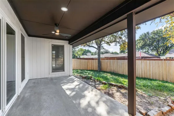 a view of a porch