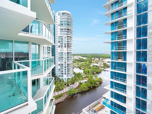 a balcony view with a garden space