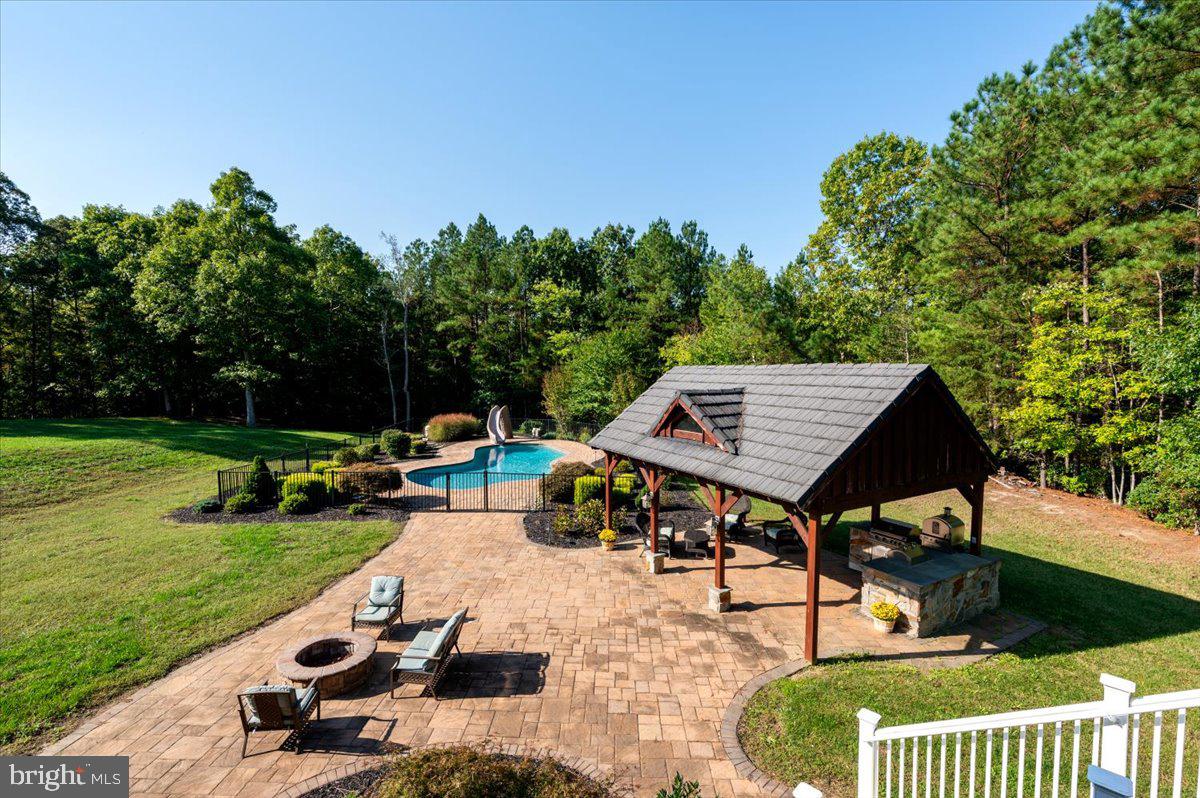 6675 Marshall Road St. Leonard, MD 20685 - Photo 48 of 72 Hardscaping, Outdoor Kitchen, Fire Pit & Pool