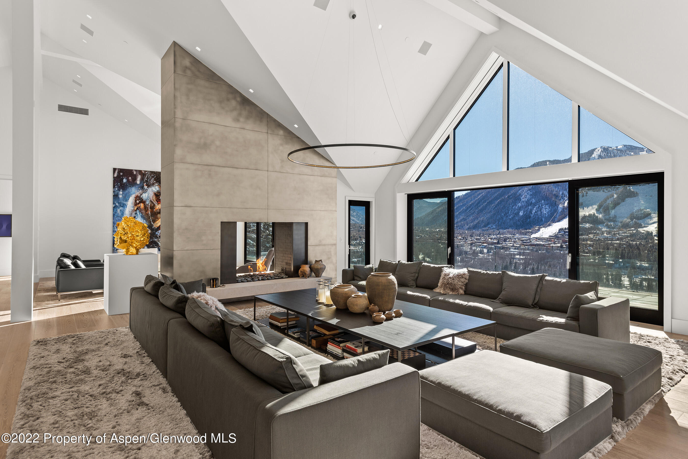 257 Ridge Road Aspen, CO 81612 - Photo 7 of 47 a living room with furniture and a fireplace