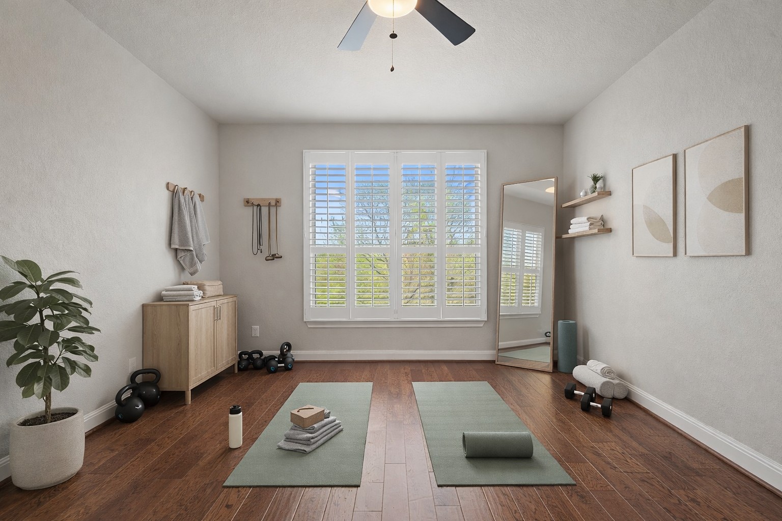 4229 Borho Ranch Street Leander, TX 78641 - Photo 19 of 40 Virtually staged yoga, meditation or fitness room.