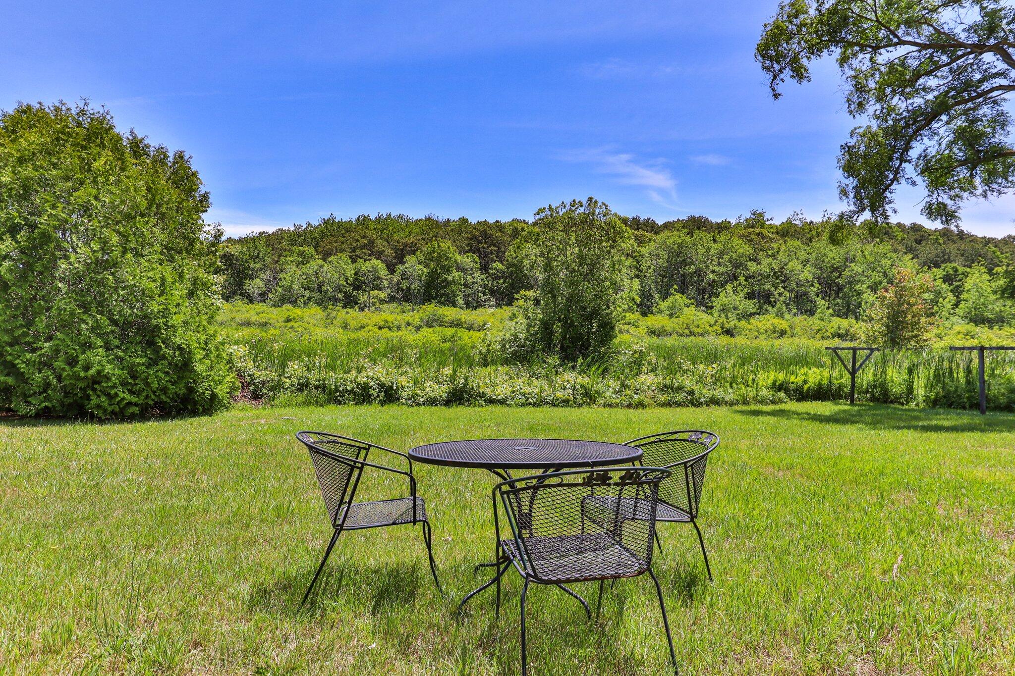 4 Pond Road, Unit B Truro, MA 02666 - Photo 34 of 40 a view of a chairs and table on the green field