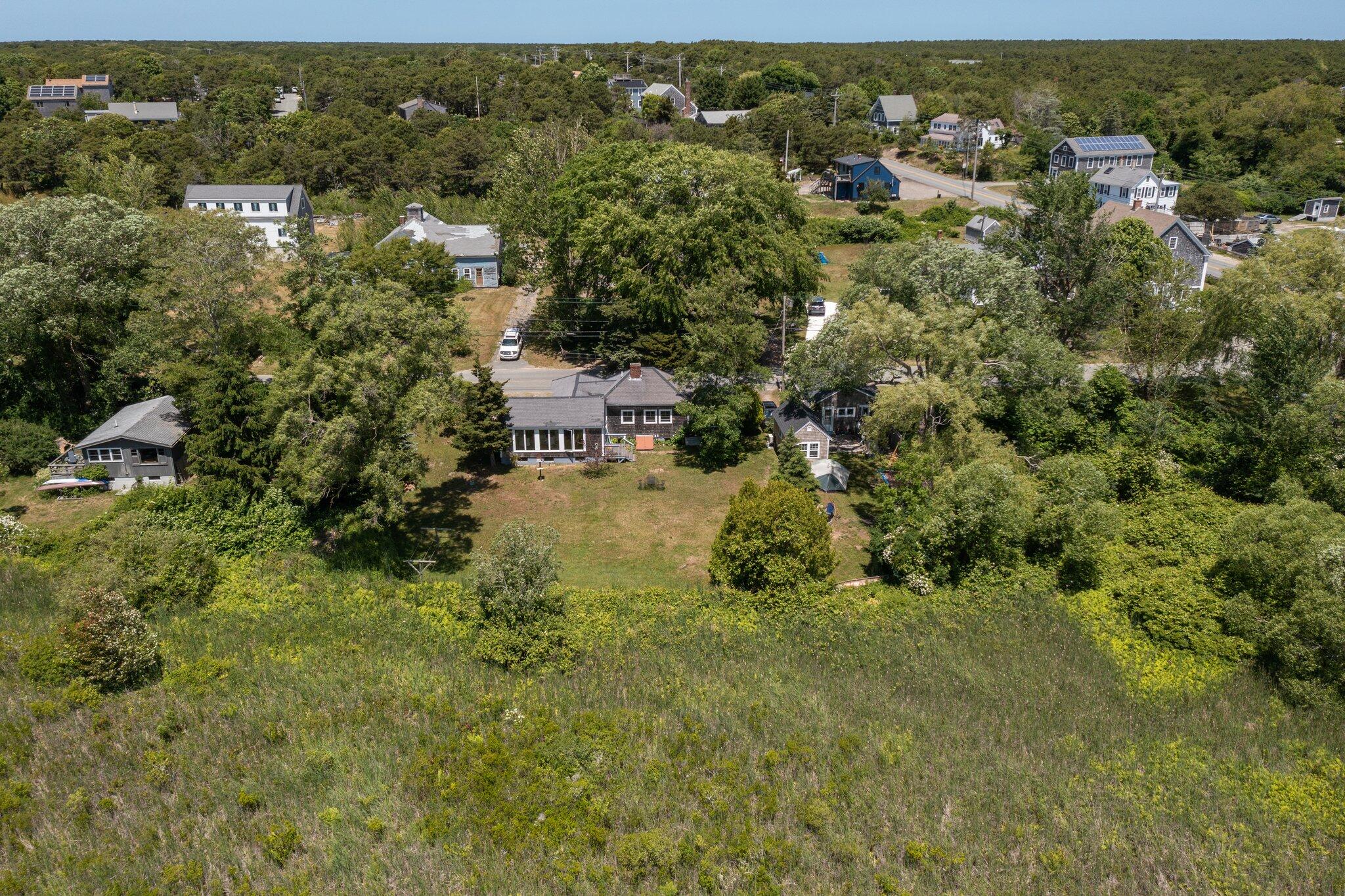 4 Pond Road, Unit B Truro, MA 02666 - Photo 37 of 40 an aerial view of residential house with parking space and trees