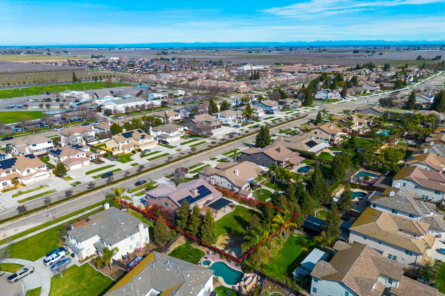 848 West Santos Avenue Ripon, CA 95366 - Photo 61 of 63 an aerial view of a city with lots of residential buildings