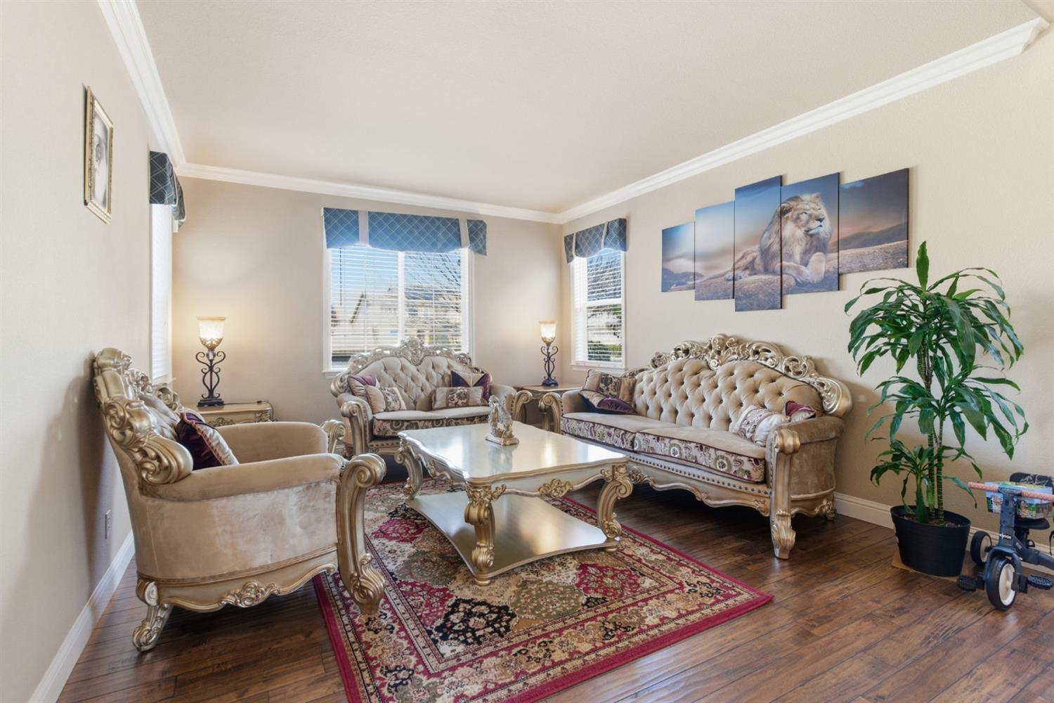 848 West Santos Avenue Ripon, CA 95366 - Photo 9 of 63 a living room with furniture and a potted plant