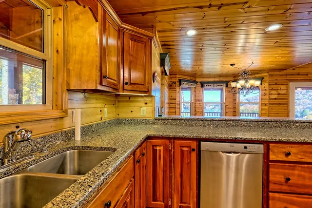 a view of a wooden deck