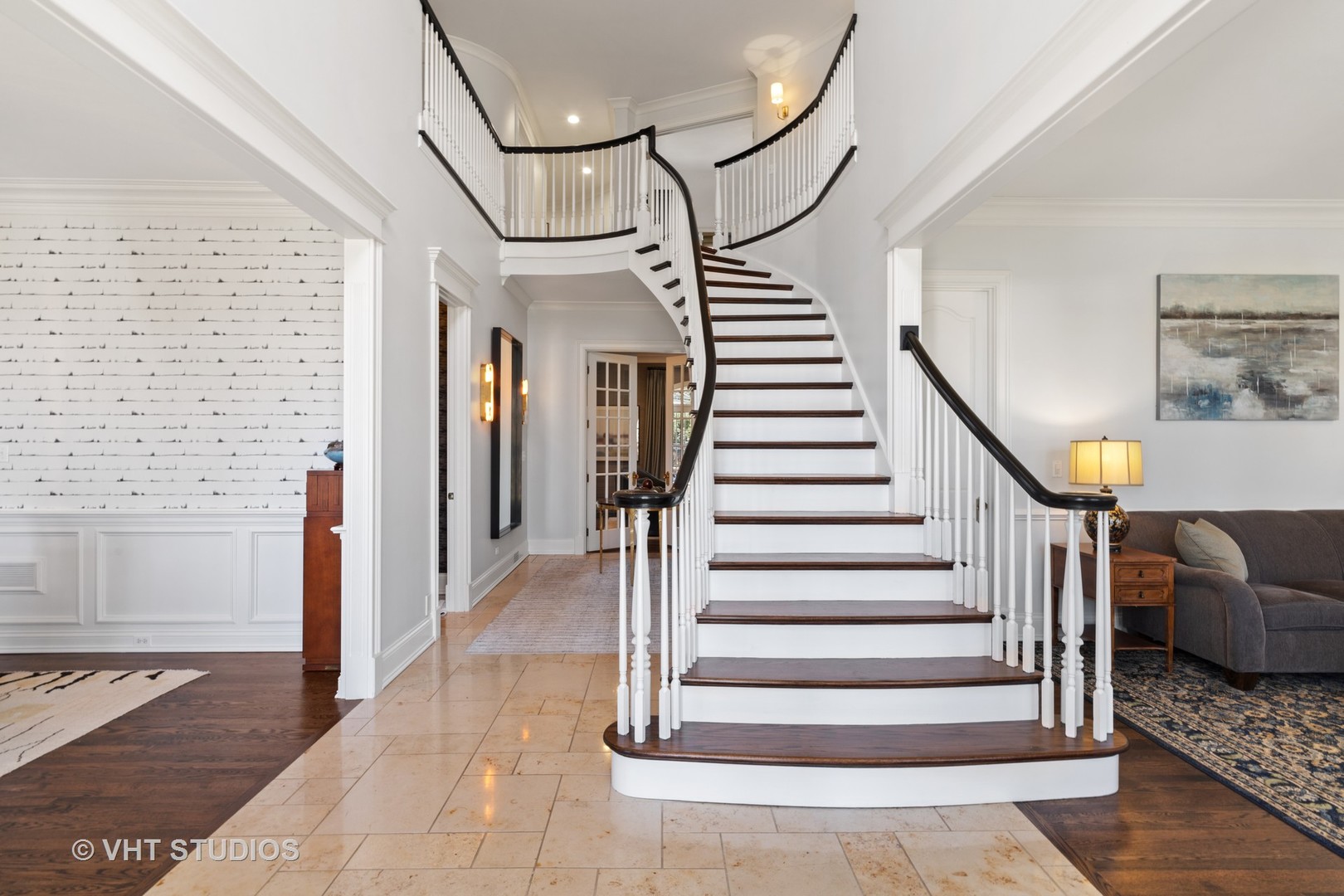 795 Grove Street Glencoe, IL 60022 - Photo 5 of 38 a view of entryway and hall with wooden floor