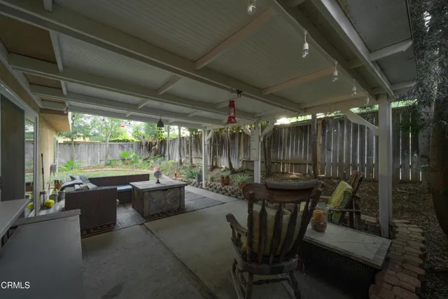 a outdoor space with patio furniture