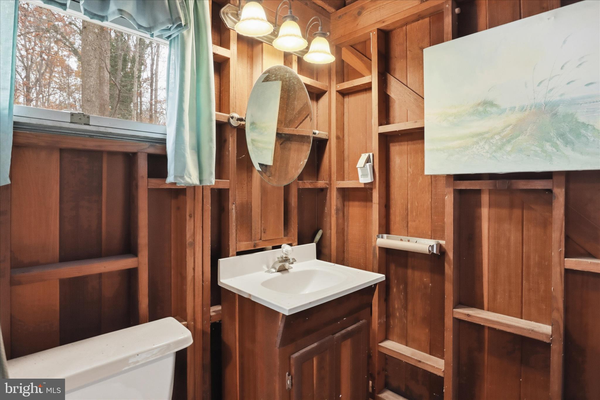 6809 Spout Lane Fairfax Station, VA 22039 - Photo 46 of 81 a bathroom with a sink and a mirror