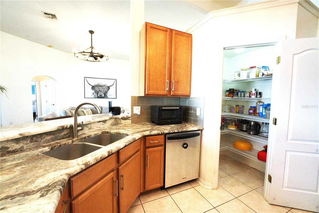 2309 Wolf Ridge Lane Mount Dora, FL 32757 - Photo 19 of 62 a kitchen with a sink and a refrigerator