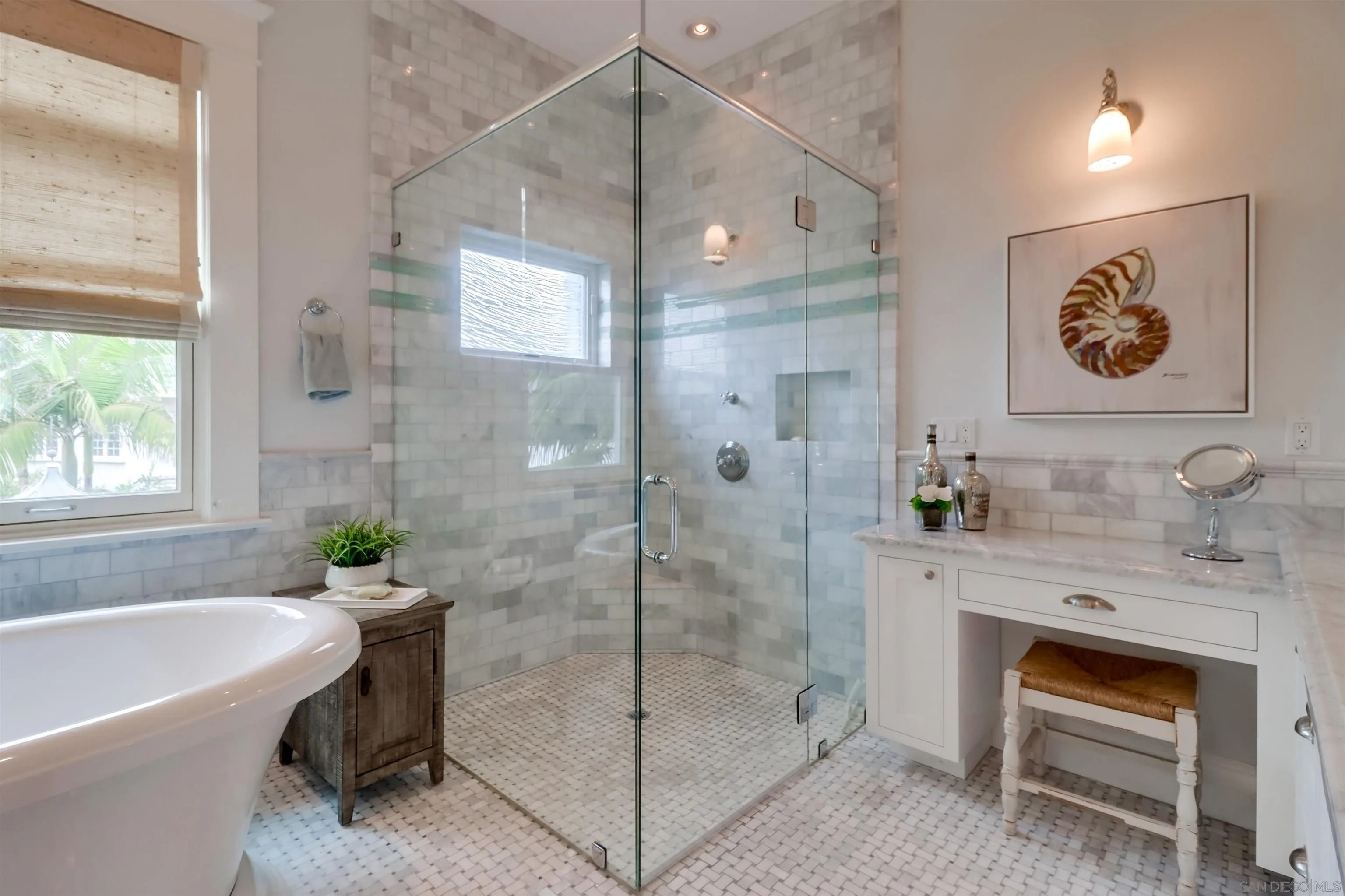 441 Ocean Boulevard Coronado, CA 92118 - Photo 16 of 40 a bathroom with a granite countertop sink a toilet and bathtub