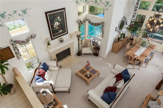 with a living room with furniture and a window