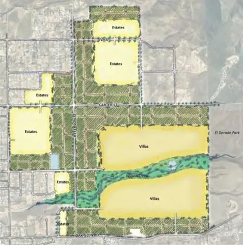 a view of an ocean and a building