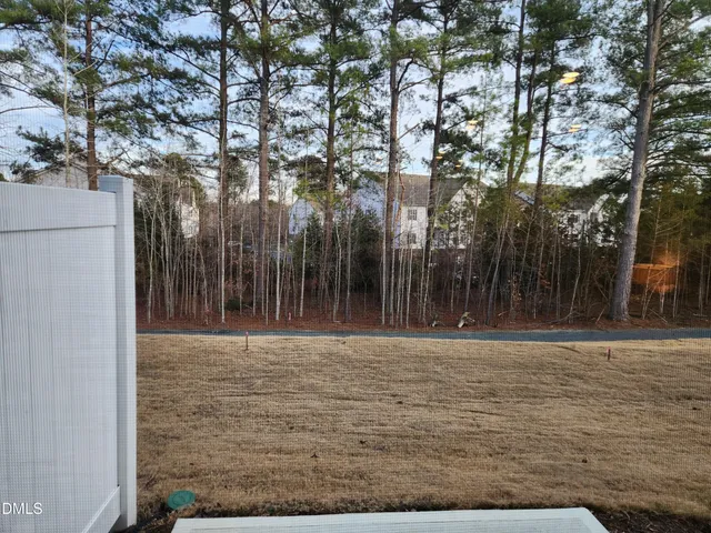 a view of backyard with green space