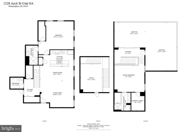 $920,000 | 1228 Arch Street, Unit 8A, Philadelphia, PA 19107