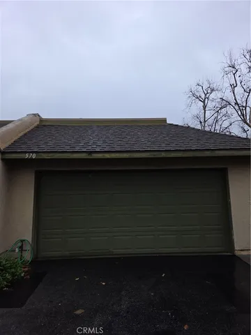 a close view of backyard space