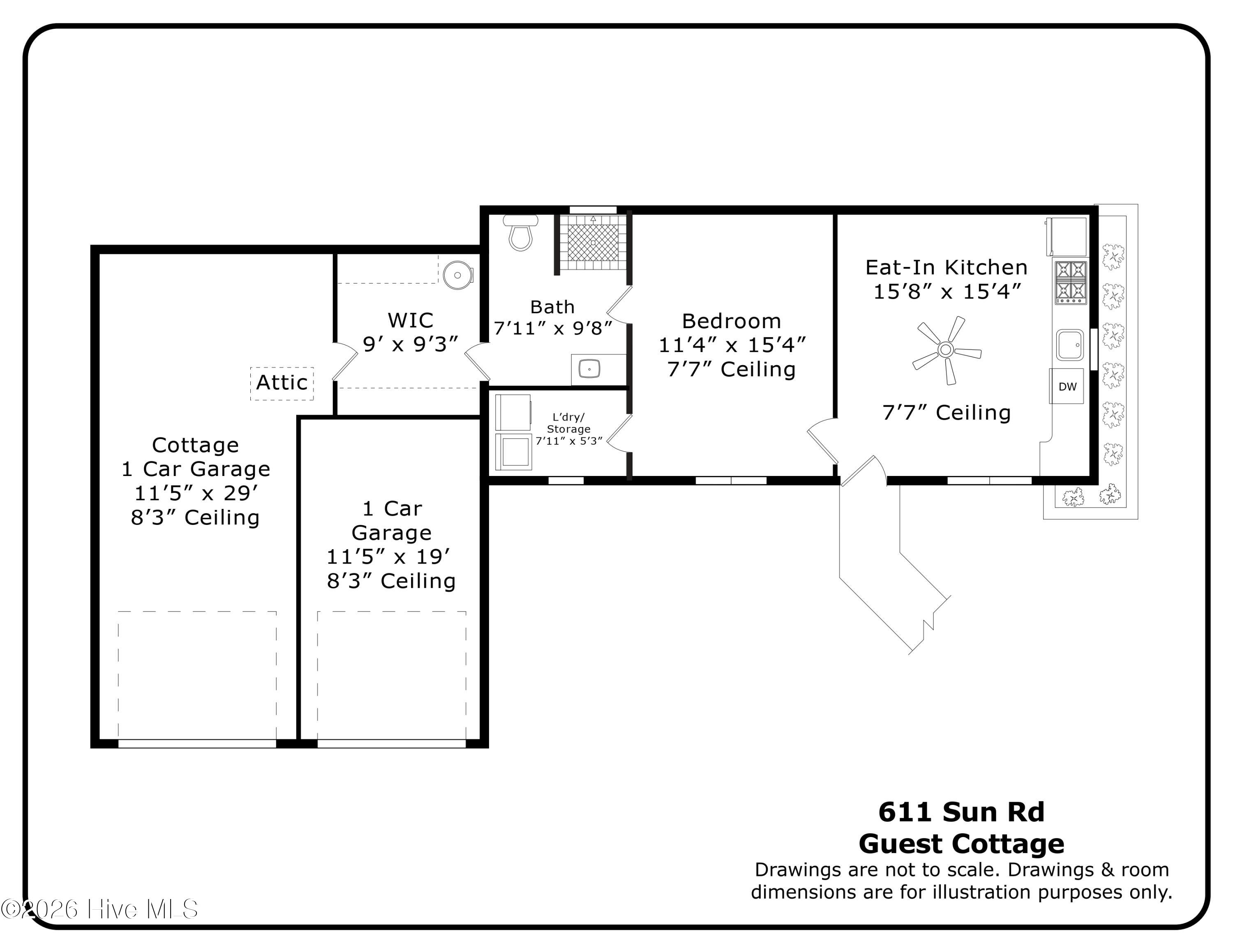 611 Sun Road Aberdeen, NC 28315 - Photo 59 of 59 Guest cottage & garage floorplan