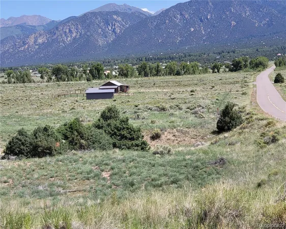 a view of an outdoor space and mountain view
