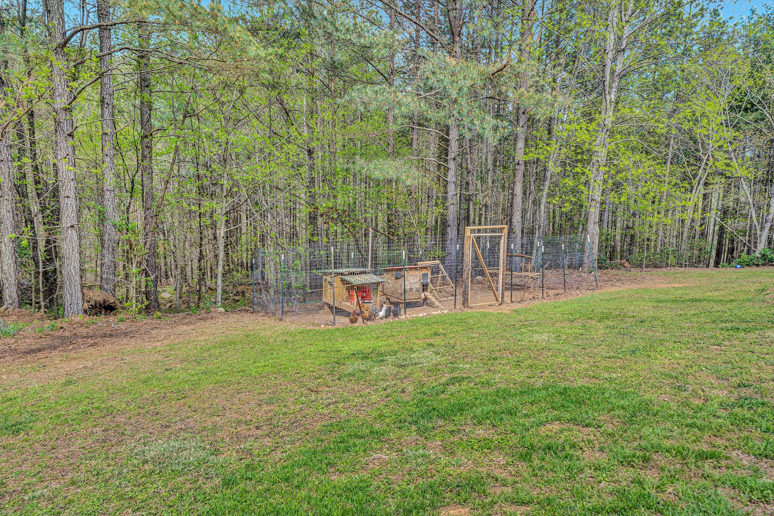 781 Holland Road Callaway, VA 24067 - Photo 34 of 42 a backyard of a house with lots of green space and fountain