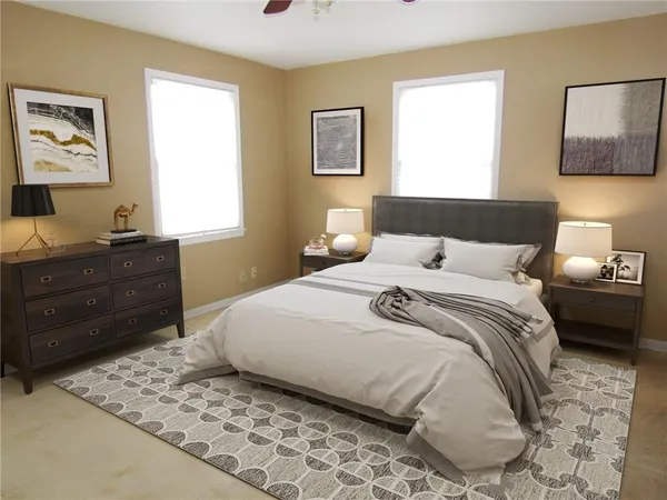 an empty room with a window