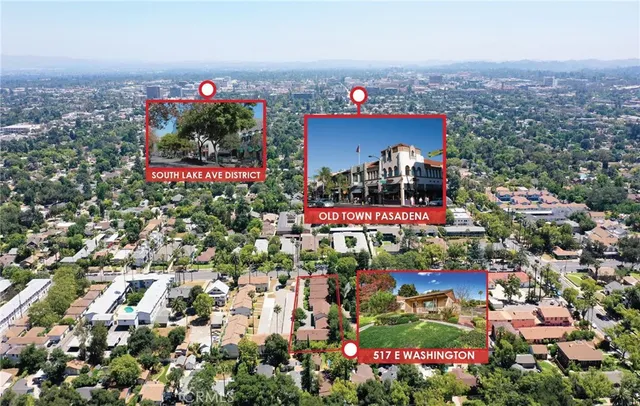 an aerial view of multiple house