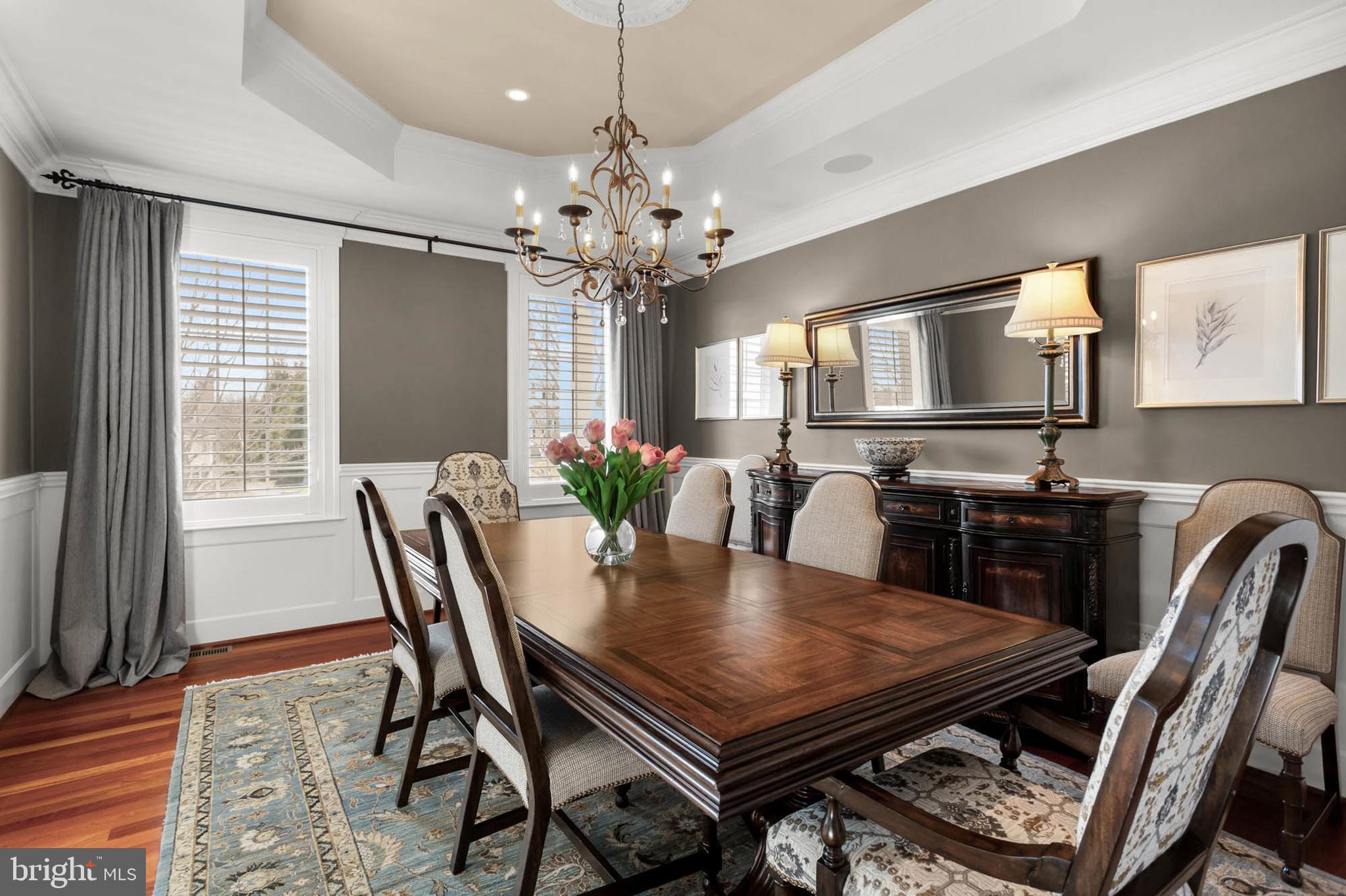 13615 Fox Stream Way West Friendship, MD 21794 - Photo 18 of 87 Dining room with custom moldings
