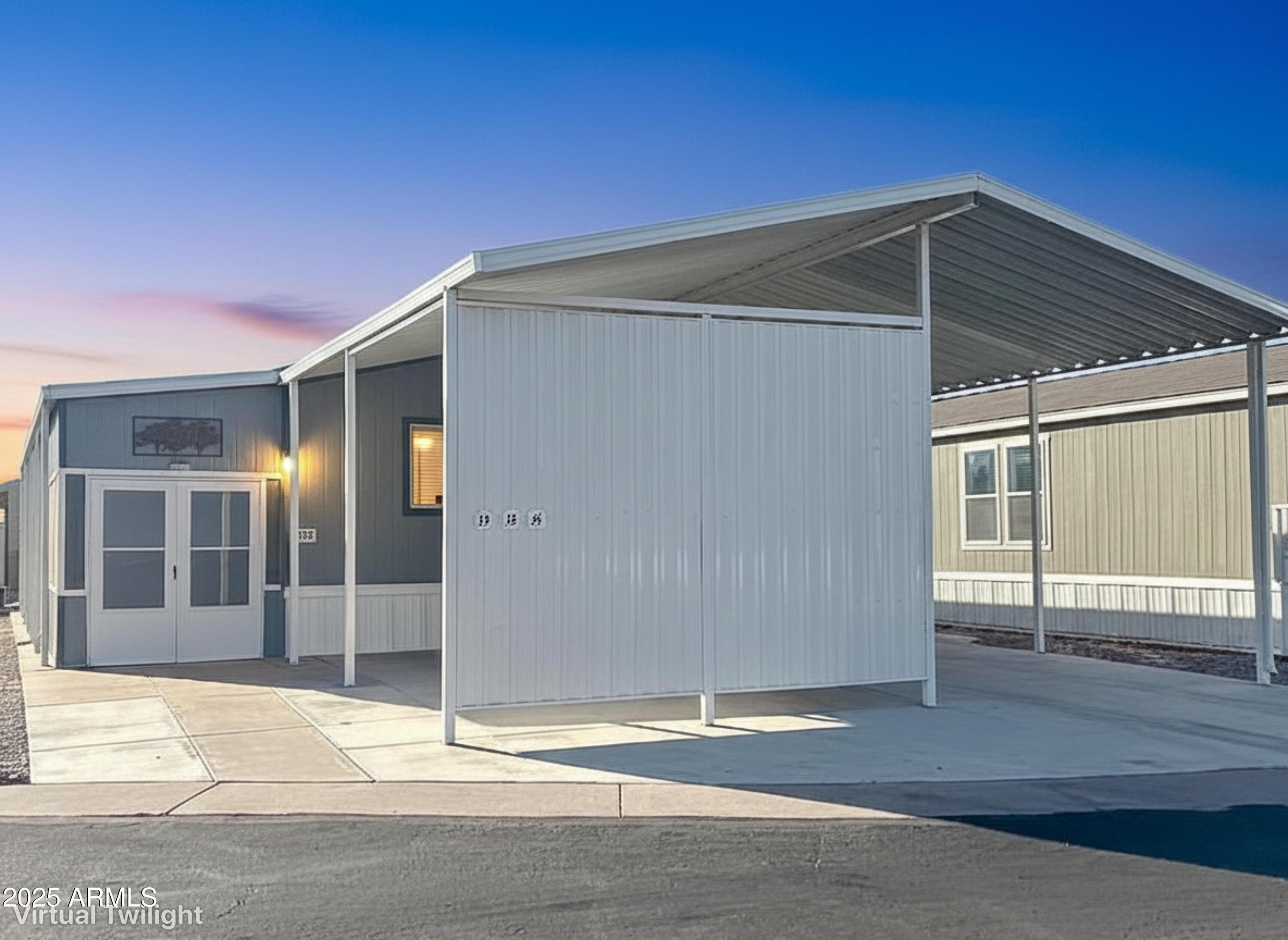 a view of a house with a door