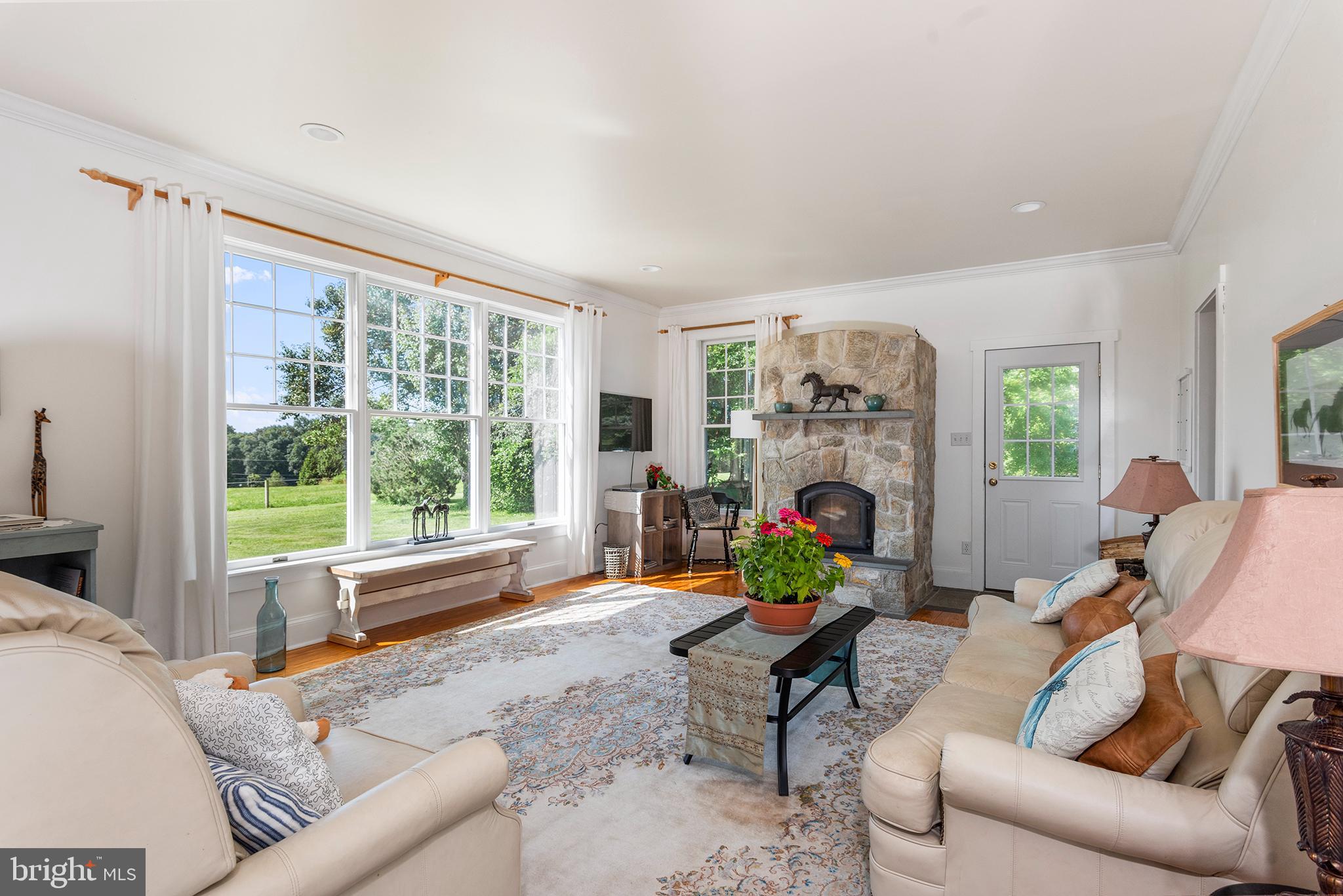 137 Elk Ranch Park Road Elkton, MD 21921 - Photo 11 of 52 a living room with furniture a fireplace and a large window