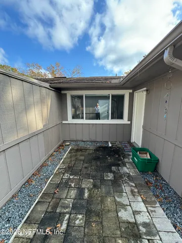 a backyard of a house