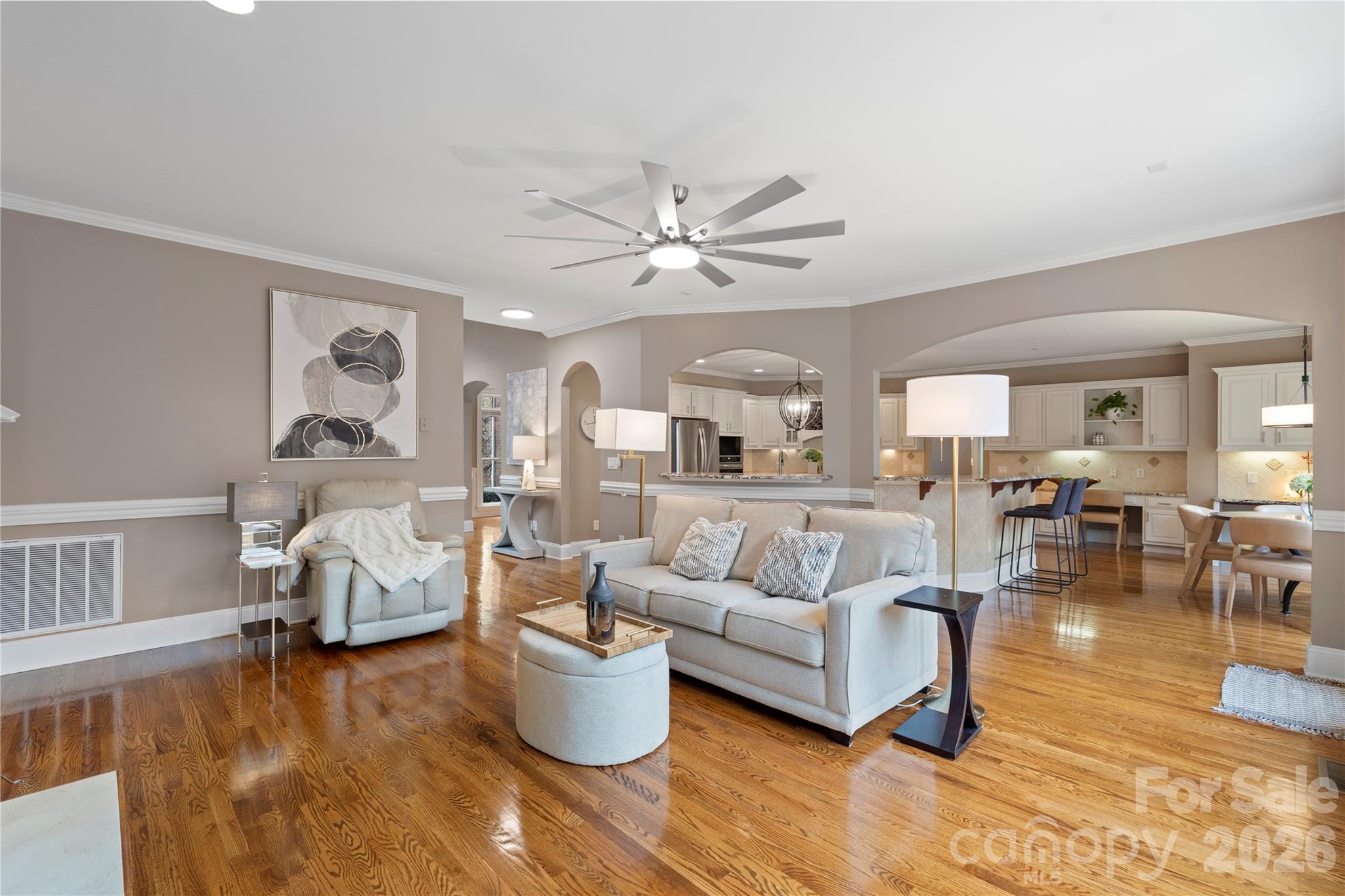 1716 Hickory Ridge Drive Waxhaw, NC 28173 - Photo 18 of 48 a living room with furniture and wooden floor
