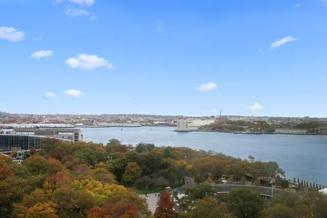 a view of lake and mountain