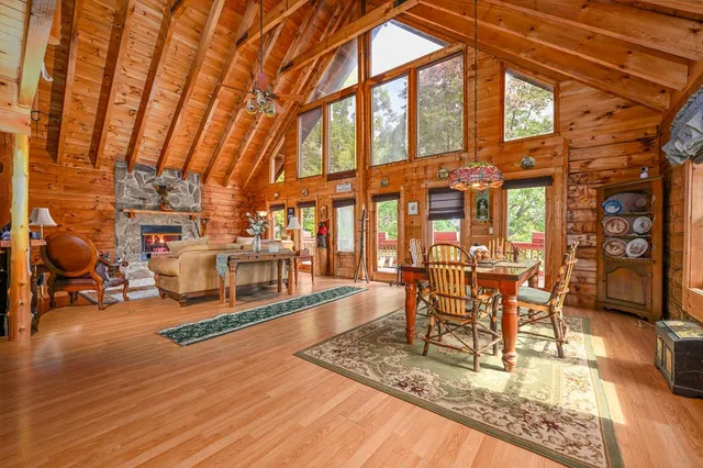 a outdoor living space with patio furniture