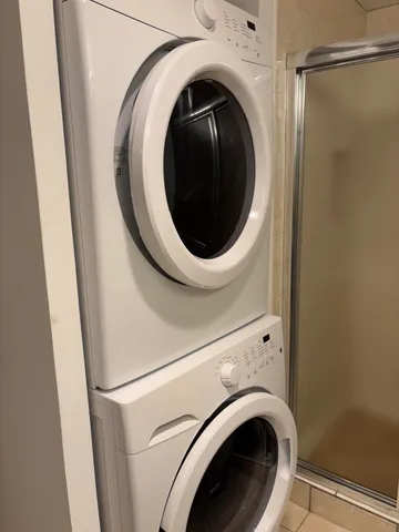 a view of a lake with a city