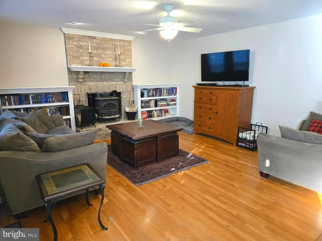 a room with furniture and a table