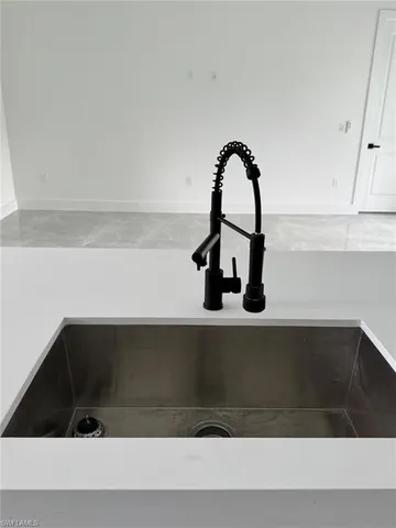 a close view of a sink and tap
