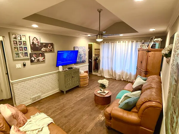 a room with furniture