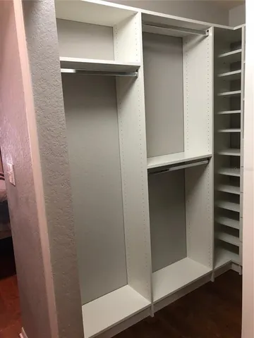 a close view of closet