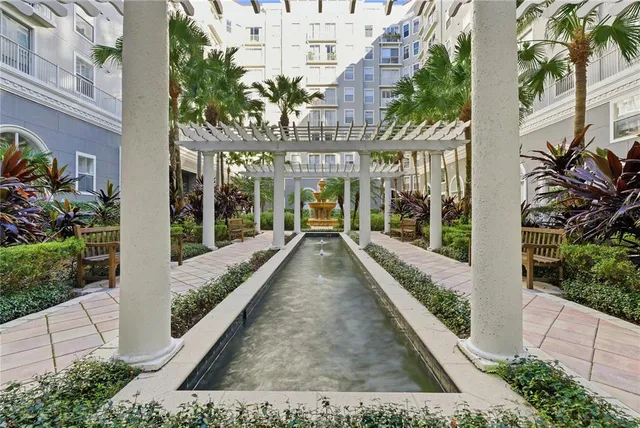 a view of a building with a porch