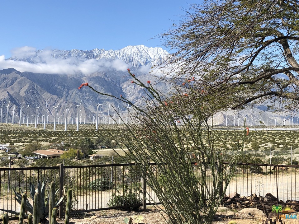 61612 Sagebrush Road North Palm Springs, CA 92258 - Photo 29 of 30 a view of a yard with wooden fence